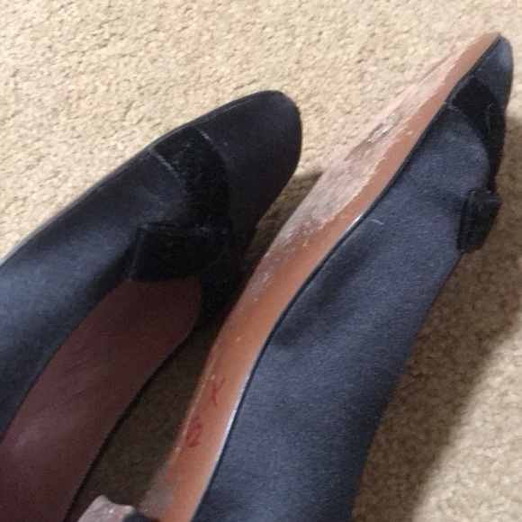 ⚡️FINAL PRICE⚡️ Moschino Cheap and Chic Vintage Black Satin Bow Ballet Flats - Picture 7 of 15